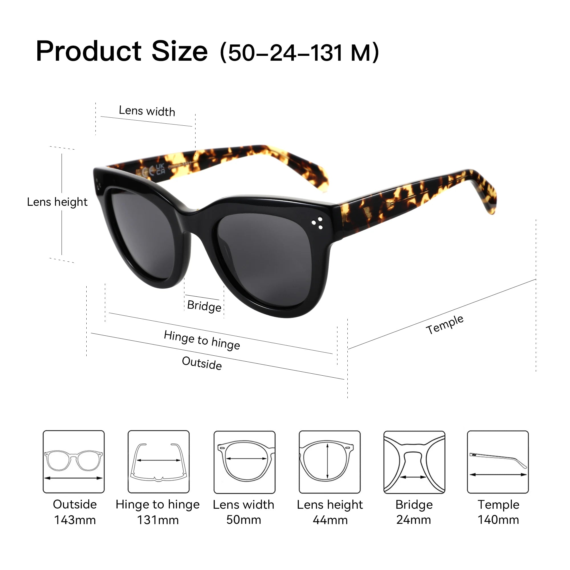 ZENOTTIC Fashion Handmade Acetate Butterfly Polarized Sunglasses UV400 Protection Sun Glasses for Women Gift Vacation Beach